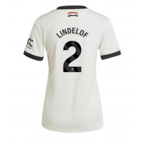 Maglia Calcio Manchester United Victor Lindelof #2 Terza Divisa Donna 2024-25 Manica Corta